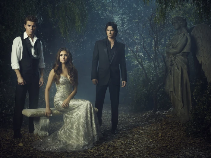 Vampire Diaries wallpaper statue the series Nina Dobrev actors 2k