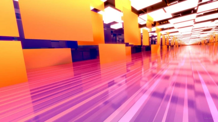 Pink orange and purple Tunnel art abstract digital abstractart