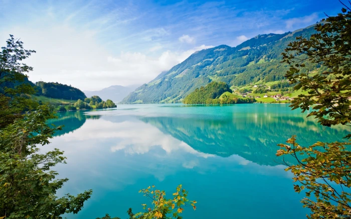 Beautiful blue water green nature and picture of 2k