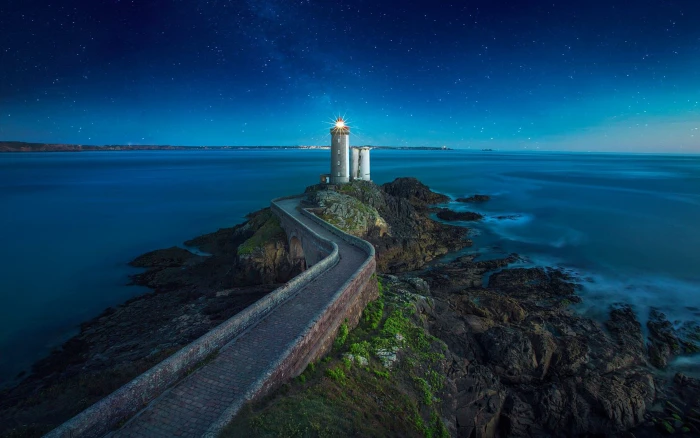 Phare Du Petit Minou Lighthouse Plouzan Brittany France Ultra Hd Wallpapers For Desktop Mobile Phones And Laptop 2k 4k