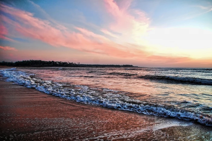seascape india beach konkan maharashtra water sky sunset 2k