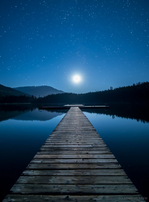 brown and gray dock Moonlight Astronomy Background Beautiful 2k 4k