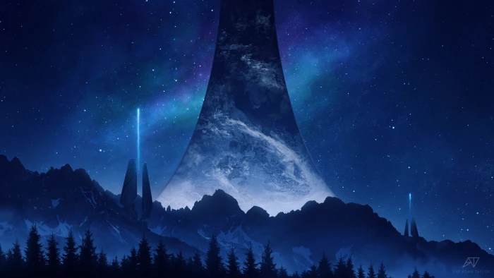 Halo dark science fiction Infinite video games Video Game Art 2k 4k