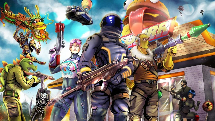 online game application screenshot Fortnite PC gaming logo 2k