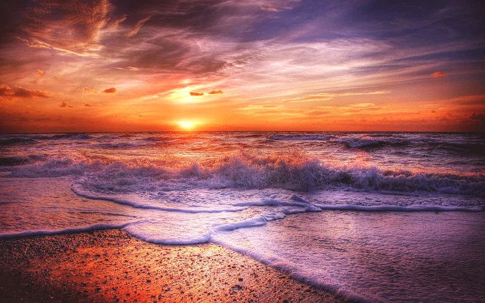 time lapse photography of body water during golden hour sun 2k