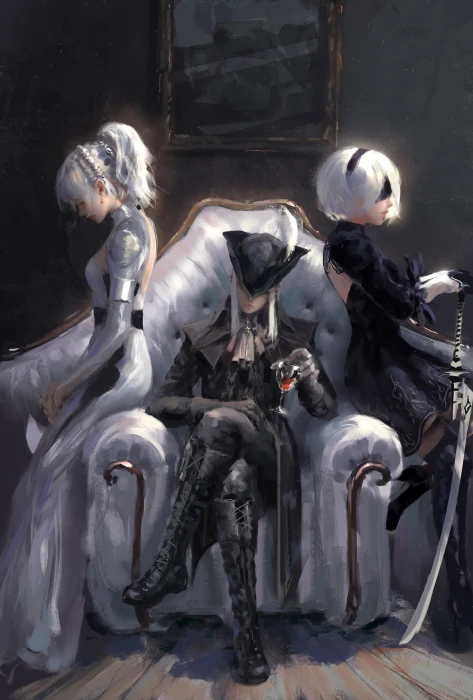 WLOP Luna Final Fantasy XV Lady Maria Nier Automata 2k