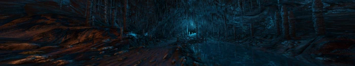 body of water and cave illustration multiple display triple screen 2k 4k 5k