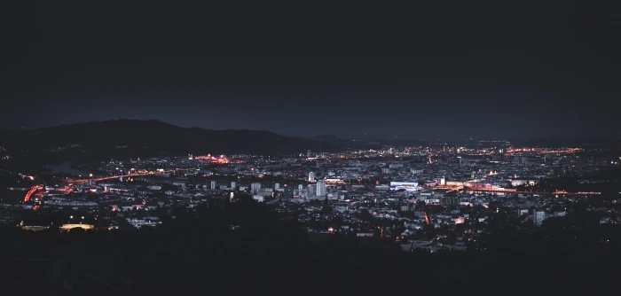 city skyline photography during nighttime linz austria urban 2k 4k 5k