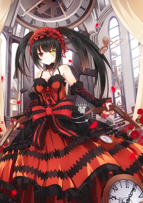 Date A Live Tokisaki Kurumi heterochromia anime girls one person 2k