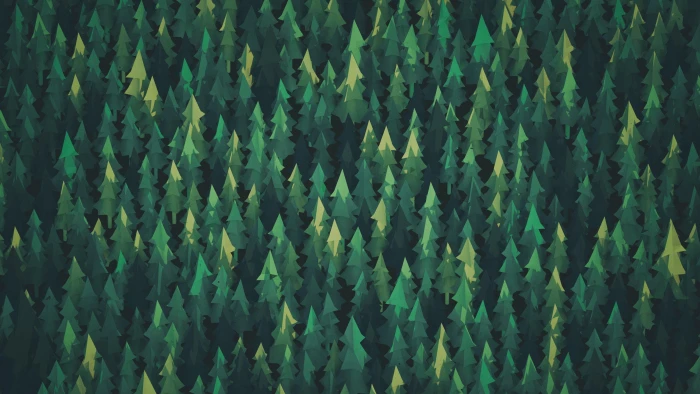 green and black pine trees illustration tree lot 2k 4k