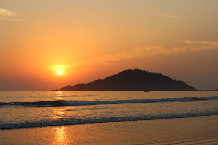 india palolem beach orange goa sunset nature wallpaper 2k 4k 5k