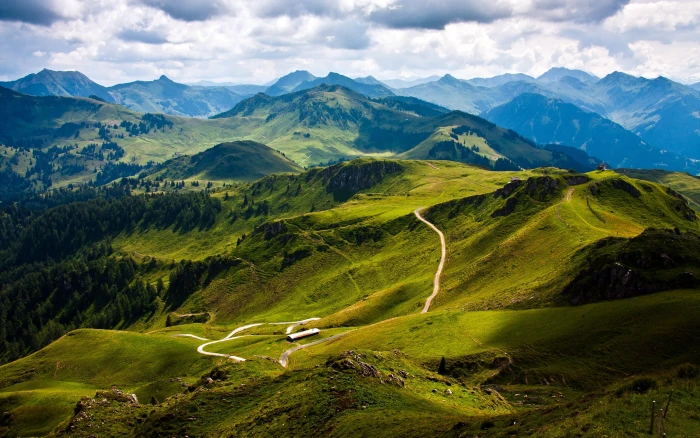 Kitzbuhel Mountain View landscape mountains nature austria 2k
