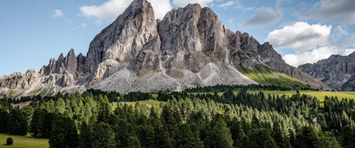 landscape photo of gray mountain ultrawide mountains forest 2k