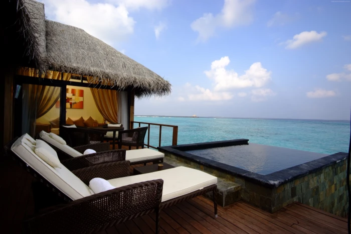 pool ocean tourism resort vacation travel Beach House Iruveli 2k 4k