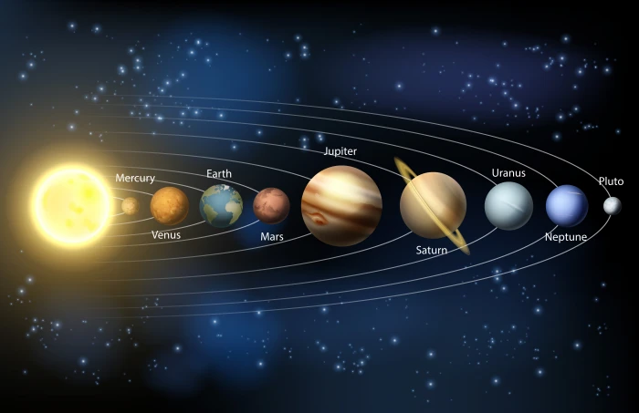 Solar System illustration in order sketches theme science 2k 4k 5k
