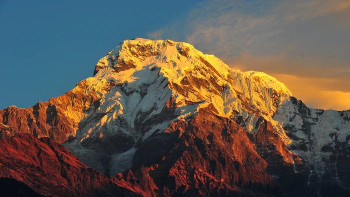 summit mount annapurna himalayan ranges himalayas range 2k 4k