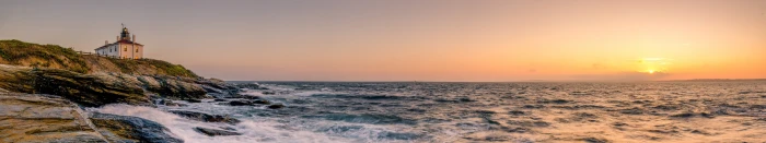 white house sky water nature sea rocks Jamestown panorama 2k 4k 5k