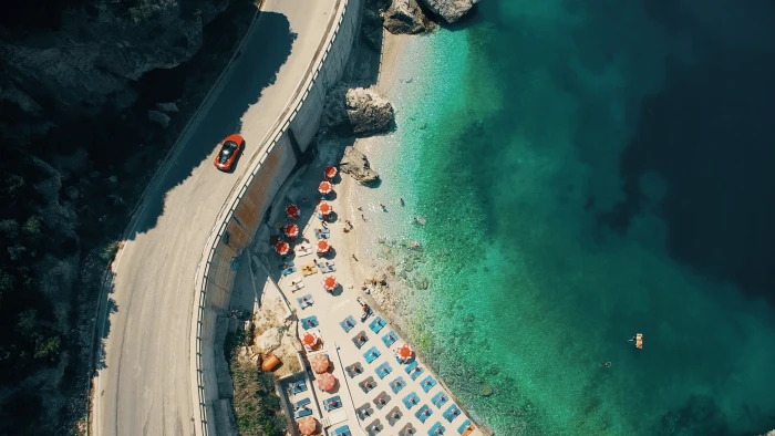 drone photography albanian riviera aerial leisure 2k 4k
