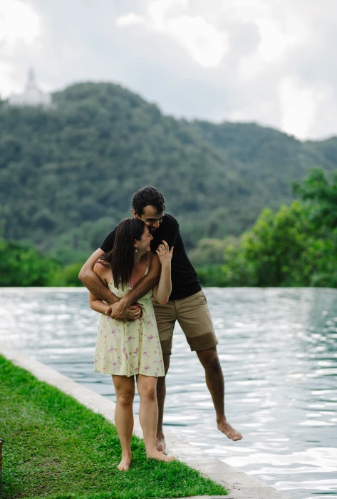 indian wedding couple romance mountains scenery nature 2k 4k
