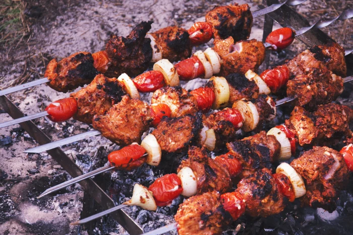 Kebab on BBQ food Drink barbecue barbeque grill grilling 2k 4k
