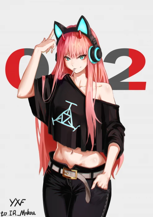 long pink haired female anime character illustration white background 2k 4k 5k