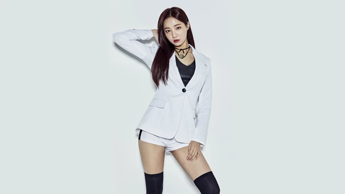 Momoland Yeonwoo Lee Da Bin Asian K pop korean women knee high socks 2k 4k 5k 8k
