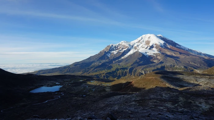 mountain rage view nature ecuador chimborazo landscape travel 2k 4k 5k