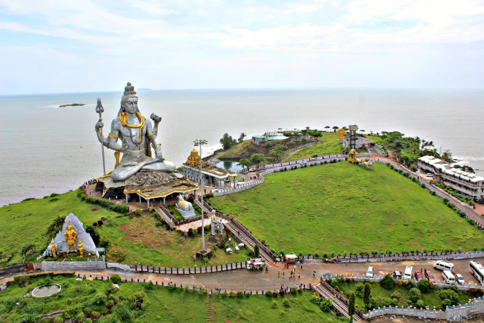 Beach Aerial View Murudeshwar karnataka india incredibleindia 2k 4k