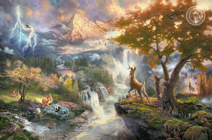 deer beside tree near river digital wallpaper animals mountains 2k