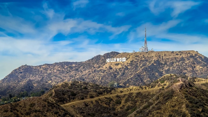 Hollywood signage on hill united states los angeles nature 2k 4k