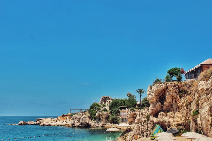 lebanon wata salam tabarja beach sky water architecture 2k 4k 5k