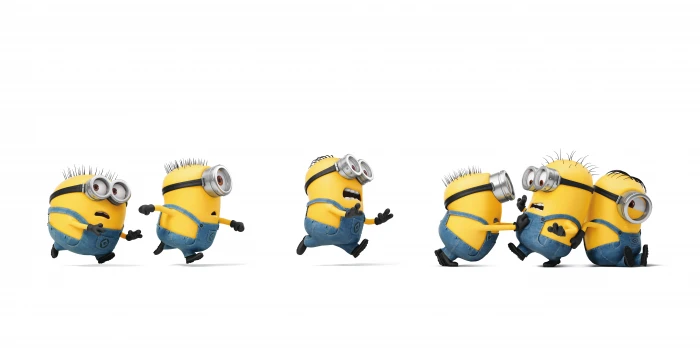 Minions Despicable Me 3 white background yellow 2k 4k 5k 8k 10k