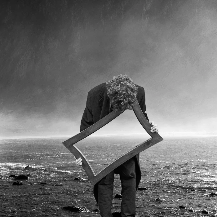 mirror reflection sky lonely fear surreal fog alone 2k 4k 5k