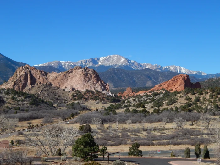pikes peak colorado springs mountain scenery landscape 2k 4k 5k