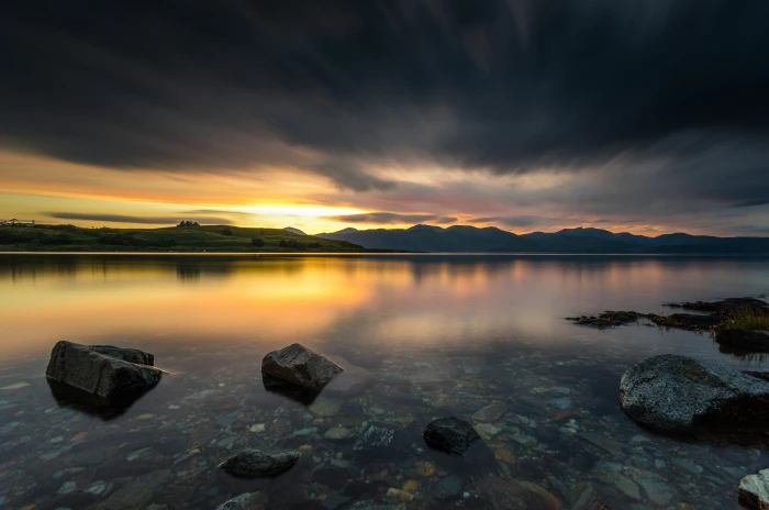 time lapse photography of body water under cloudy sky Loch Linnhe 2k 4k 5k