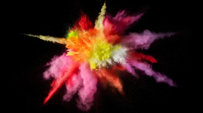 Yellow Color Burst multicolored explosion artwork Computers 2k 4k 5k