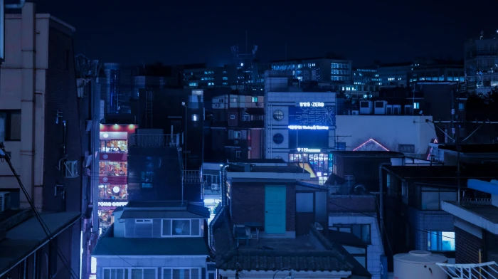 building at night metropolis town nature outdoors neighborhood 2k 4k 5k