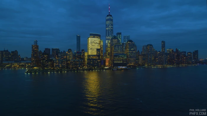 New York City lights sea building sky skyscape skyscraper 2k 4k 5k 8k