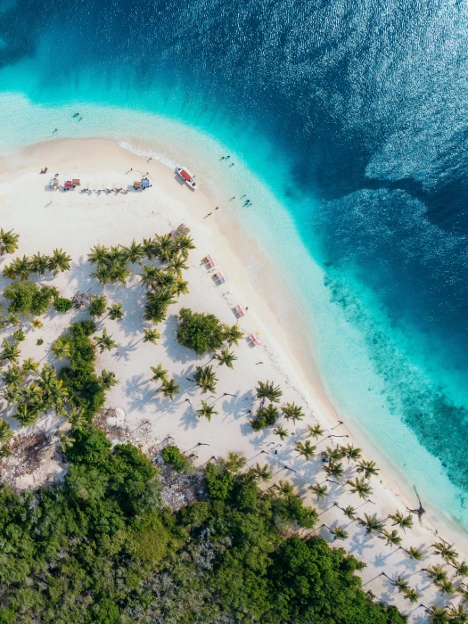 people on beach island during daytime aerial view drone sea 2k