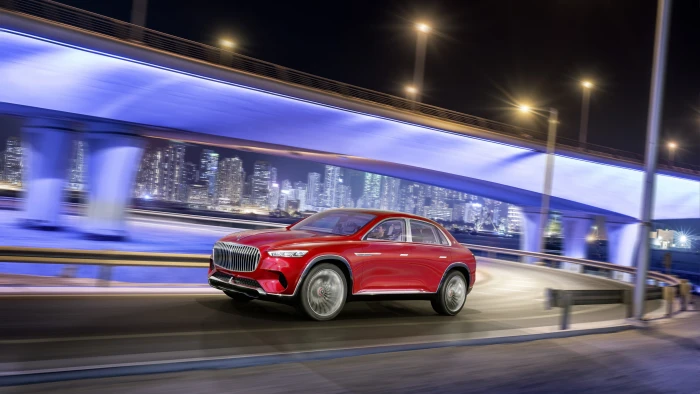 red sedan Vision Mercedes Maybach Ultimate Luxury electric cars 2k 4k 5k 8k