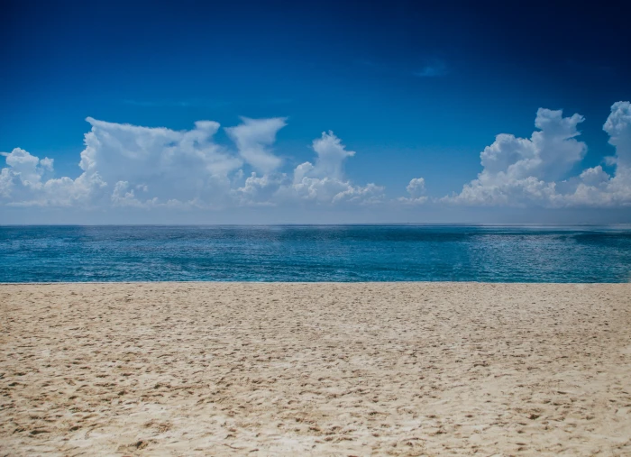 sea and cumulus clouds Earth beach sky cloud beauty in nature 2k 4k 5k