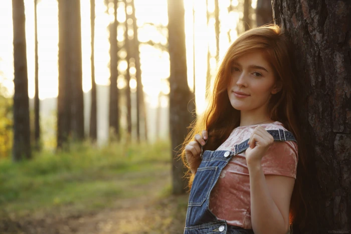 women Jia Lissa VivThomas outdoors forest nature 2k 4k 5k