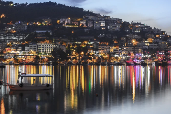 alanya night turkey marine k z lkule landscape beach 2k 4k 5k