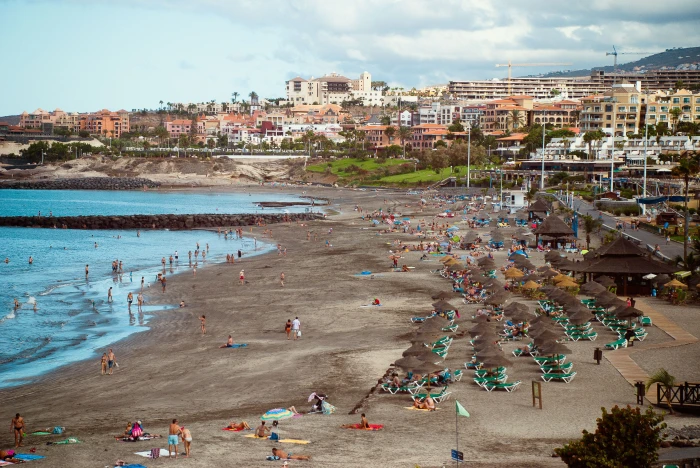Beach in Tenerife island americas architecture balcony black 2k 4k