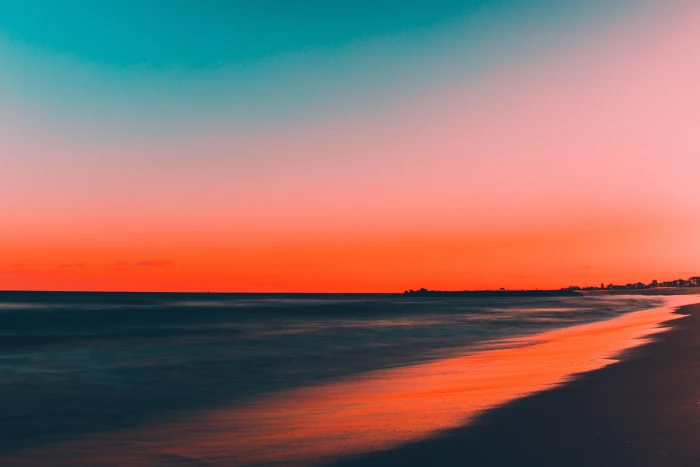 body of water nature beach sunset sea dusk summer reflection 2k 4k 5k