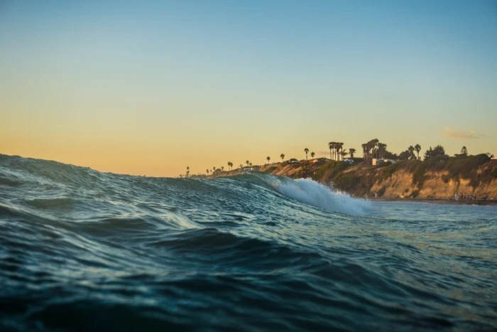 brown mountain sea waves nature beach forest California 2k 4k 5k