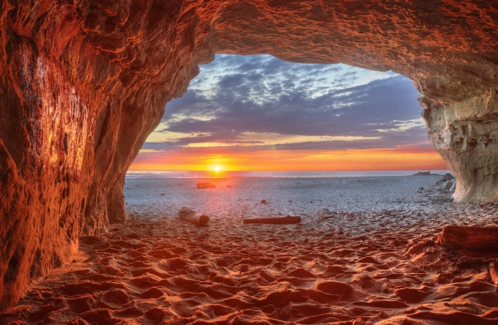 cave and view of sunset music salty evening air Explore 2k 4k 5k