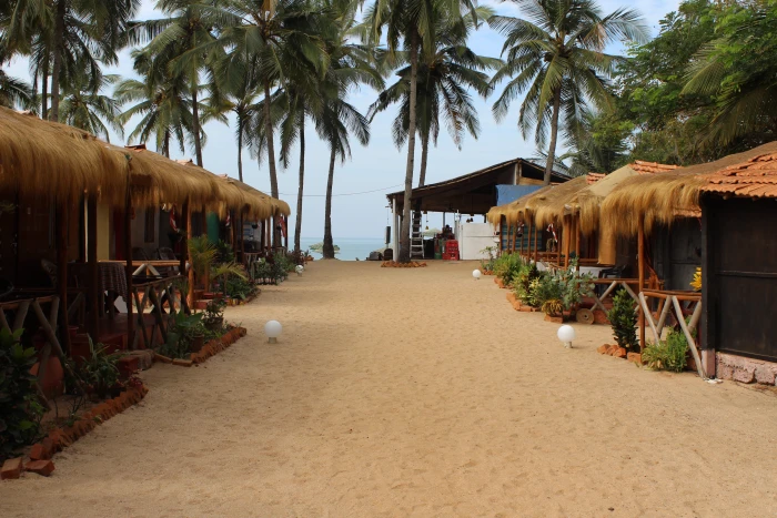 india agonda beach tropical house huts nature 2k 4k 5k