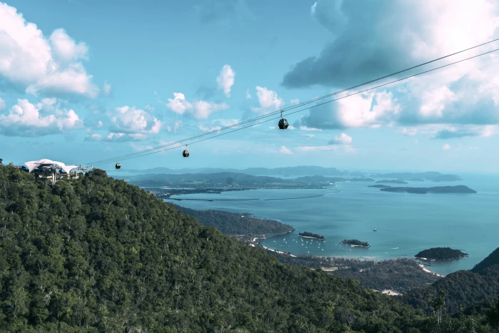 malaysia langkawi cable car travel summer beach sky cloud 2k 4k 5k