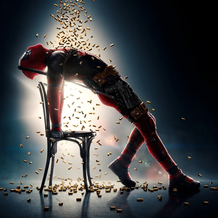 Marvel Deadpool 2 digital wallpaper shell casing chair superhero 2k 4k